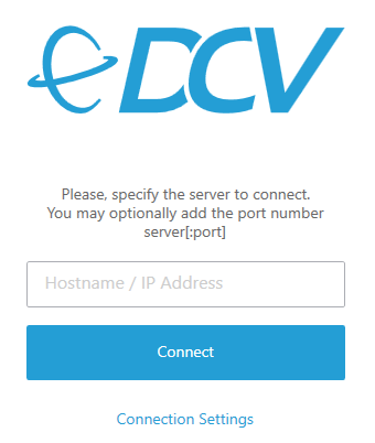 DCV Login Window 