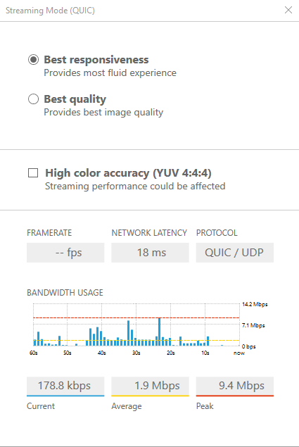 DCV Client Connection Settings