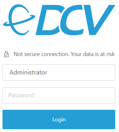 DCV Login Window