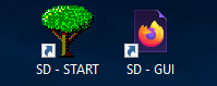 Shortcuts to "SD Start" and "SD GUI"